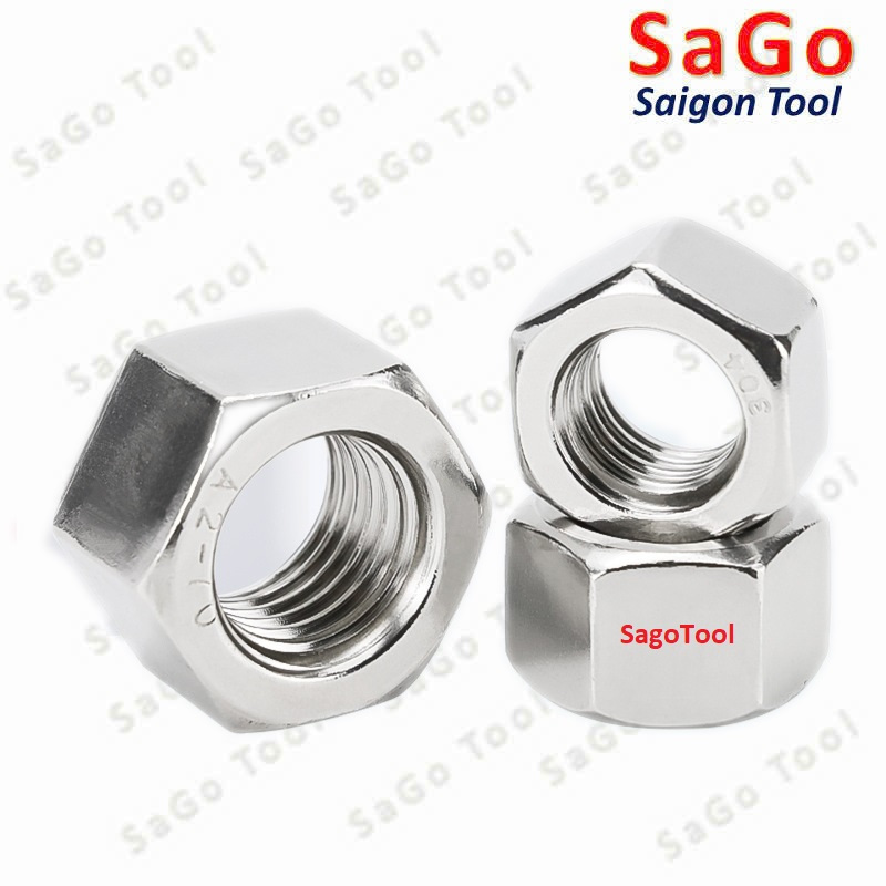Đai Ốc inox 304 ren mịn, Tán Ecu ren nhuyễn Dùng Cho Bulong M4, M5, M6, M8, M10, M12, M16, M18, M20 - Ảnh 4