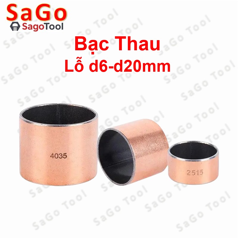 Ống trượt tròn, bạc thau, bạc lót dùng làm con trượt lỗ 6mm 8mm 10mm 12mm 14mm 16mm 20mm - Ảnh 2