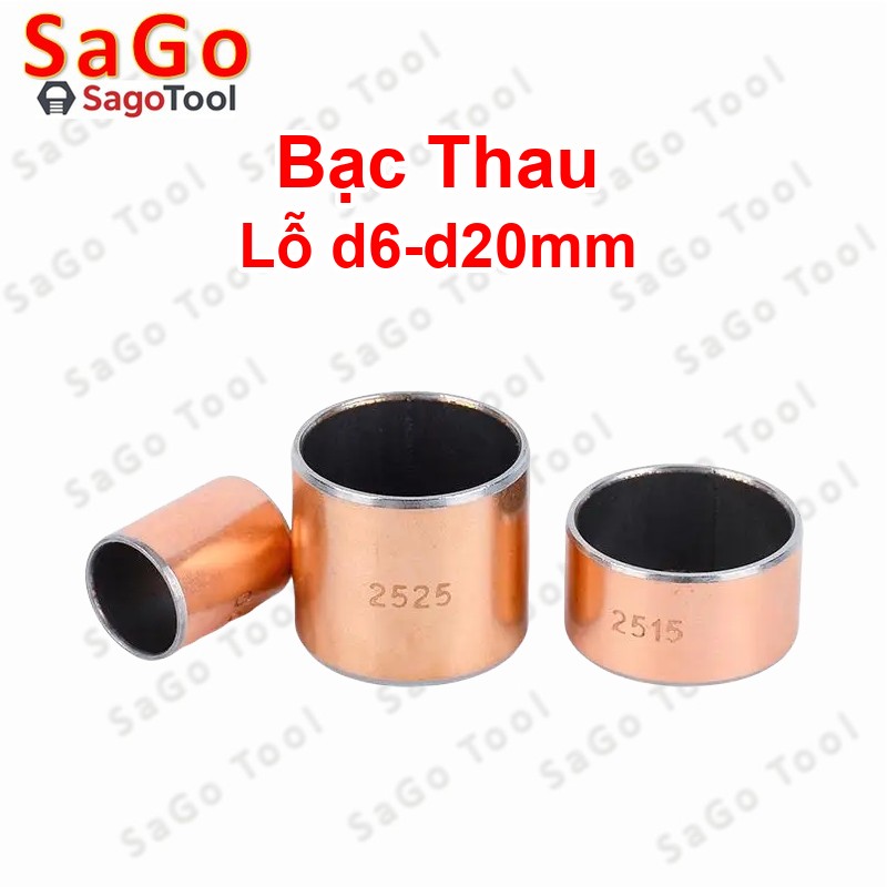 Ống trượt tròn, bạc thau, bạc lót dùng làm con trượt lỗ 6mm 8mm 10mm 12mm 14mm 16mm 20mm - Ảnh 3