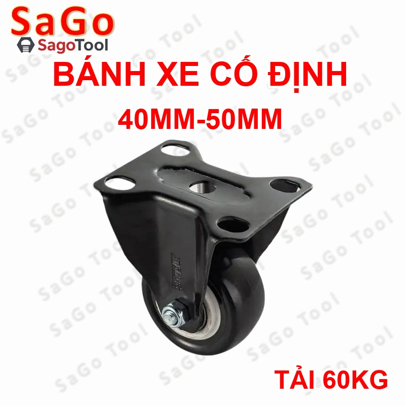 Bánh xe đẩy loại cố định 40mm 50mm, bánh xe đẩy hàng chịu tải nhẹ - Ảnh 4