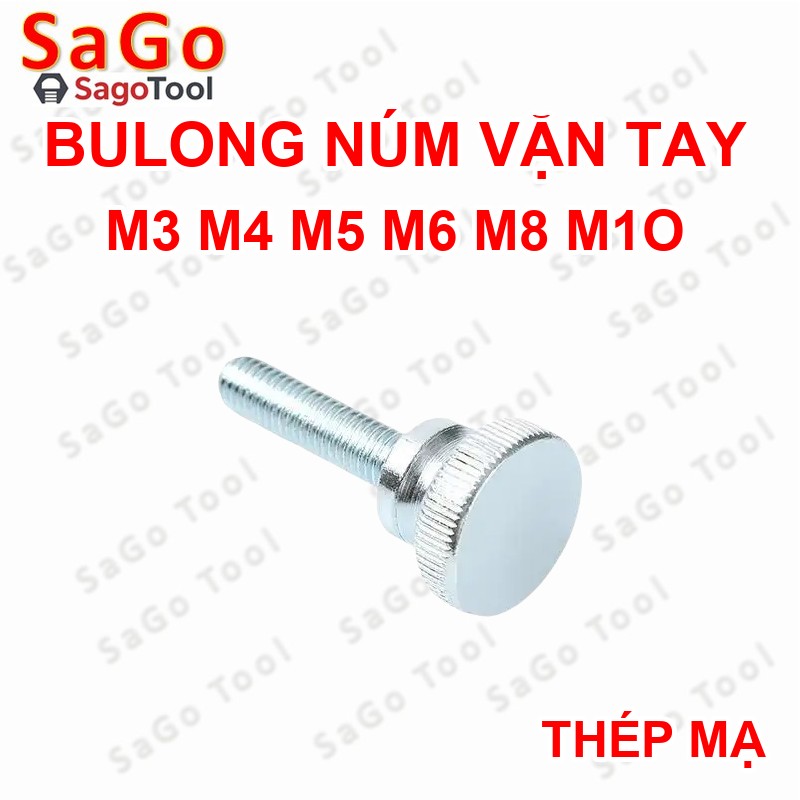 Núm vặn ren ngoài thép, bu lông vặn tay thép size M3 M4 M5 M6 M8 M10 - Ảnh 5