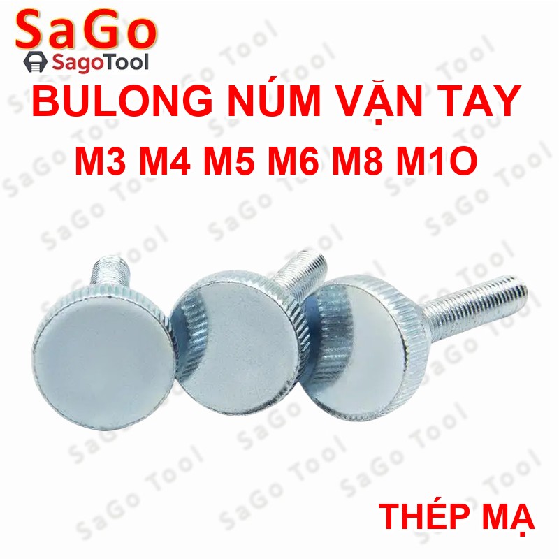 Núm vặn ren ngoài thép, bu lông vặn tay thép size M3 M4 M5 M6 M8 M10 - Ảnh 4