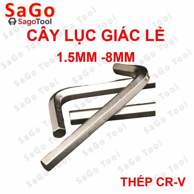 Cây lục giác, bộ lục lăng 6 cạnh mở ốc lục giác size 1.5mm 2mm 2.5mm 3mm 4mm 5mm 6mm 8mm - Ảnh 5