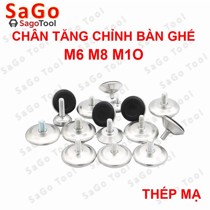 Chân tăng chỉnh chiều cao bàn ghế đế nhựa ren M6 M8 M10 - Ảnh 4