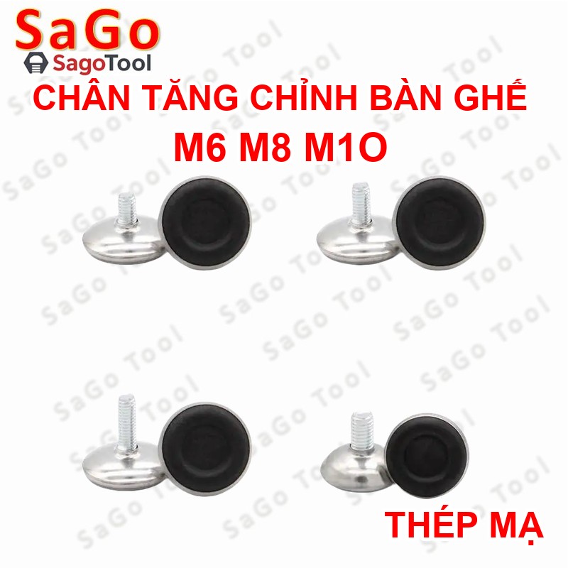 Chân tăng chỉnh chiều cao bàn ghế đế nhựa ren M6 M8 M10 - Ảnh 2