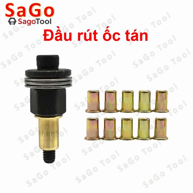 Đầu Rút Ốc Tán ECU M3–M10 – Gắn Máy Khoan Hoặc Dùng Tay Tiện Lợi - Ảnh 5