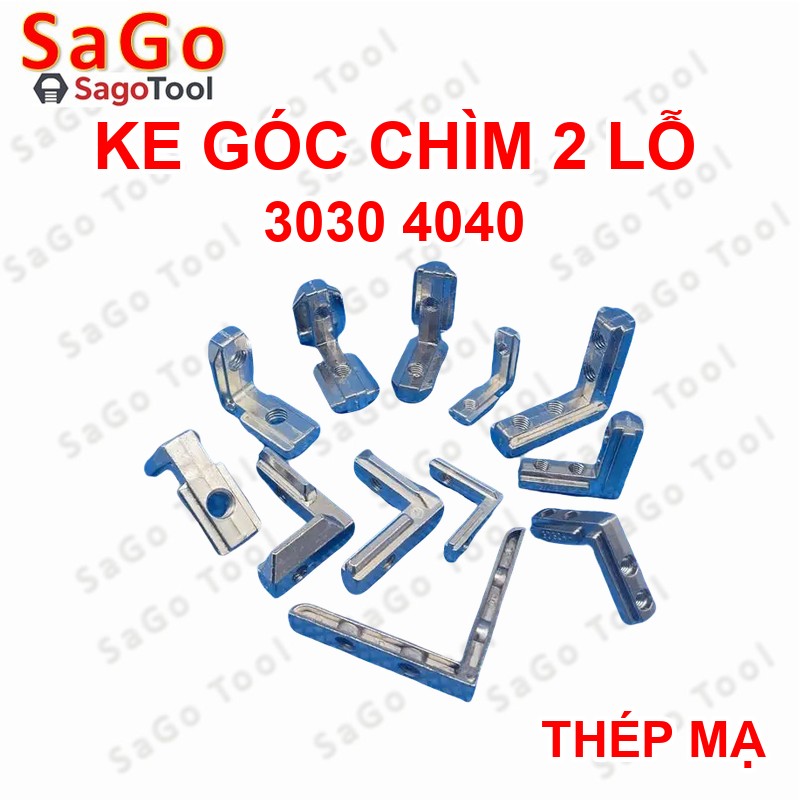 Ke góc vuông chìm 2 lỗ cho nhôm định hình 3030 4040 ren M5 M6 - Ảnh 4