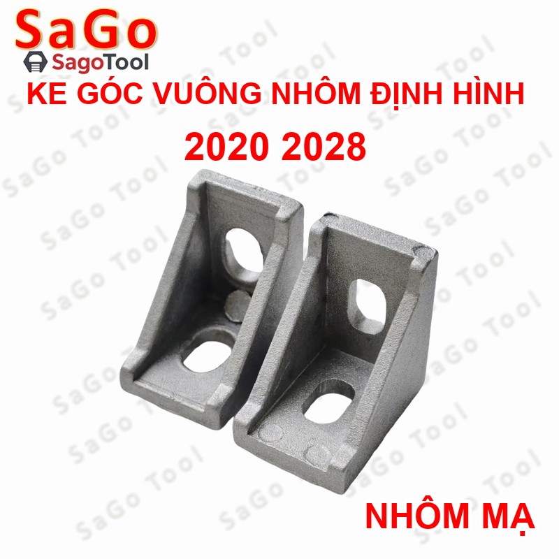Ke góc vuông nhôm định hình size 2020, 2028 màu đen, màu bạc (2 cái) - Ảnh 4