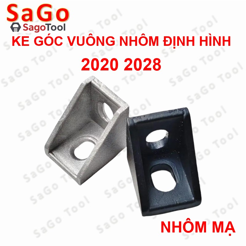 Ke góc vuông nhôm định hình size 2020, 2028 màu đen, màu bạc (2 cái) - Ảnh 5