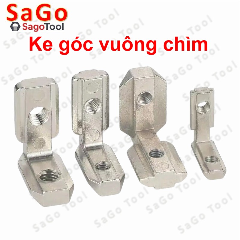 Ke góc vuông chìm cho nhôm định hình 2020 3030 4040 ren M5 M6 - Ảnh 5