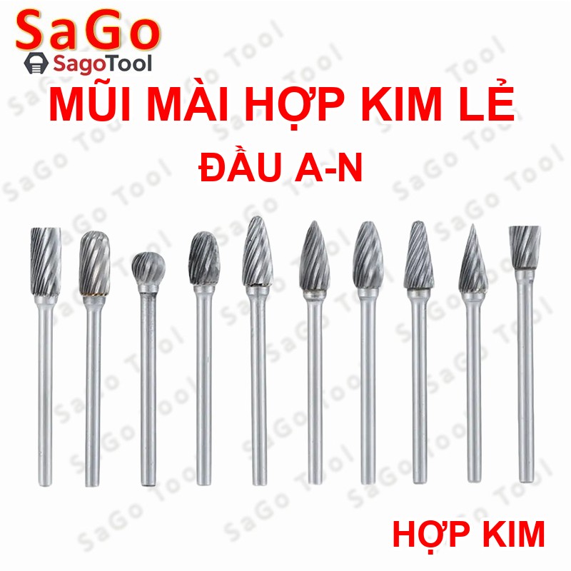 Mũi mài hợp kim lẻ nhiều đầu – mài kim loại, gỗ, đá, inox – dùng máy mini 3mm - Ảnh 12