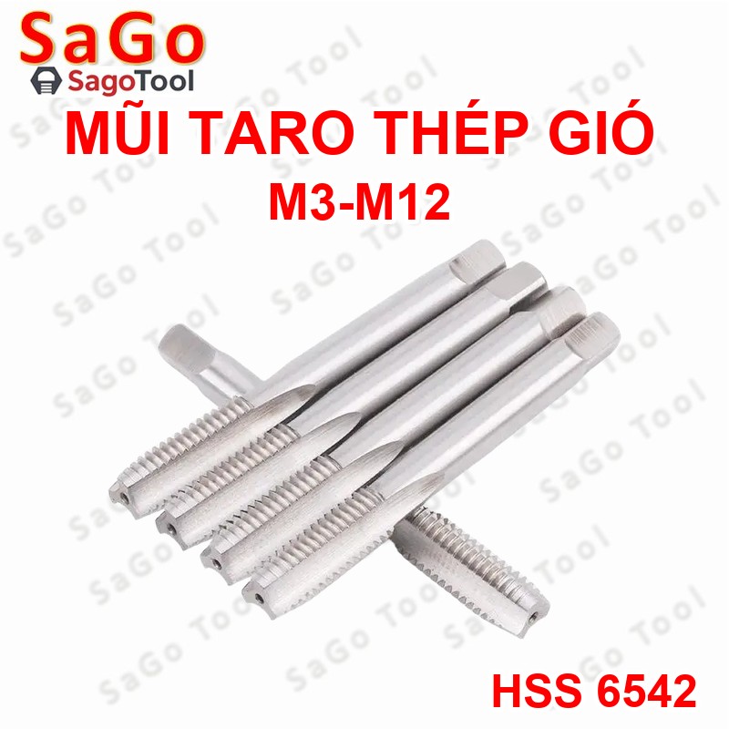 Mũi taro thẳng thép gió HSS 6542 | Taro ren trong M3–M12 chính xác, sắc bén - Ảnh 4