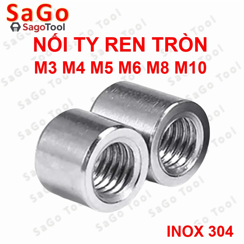 Ống nối ty ren inox - Nối ren INOX 304 M3 M4 M5 M6 M8 M10 loại tốt - Ảnh 13