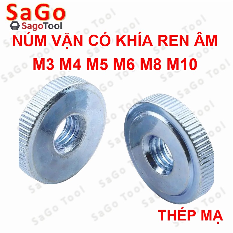 Núm vặn ren tròn bằng thép size M3 M4 M5 M6 M8 M10 - Ảnh 10