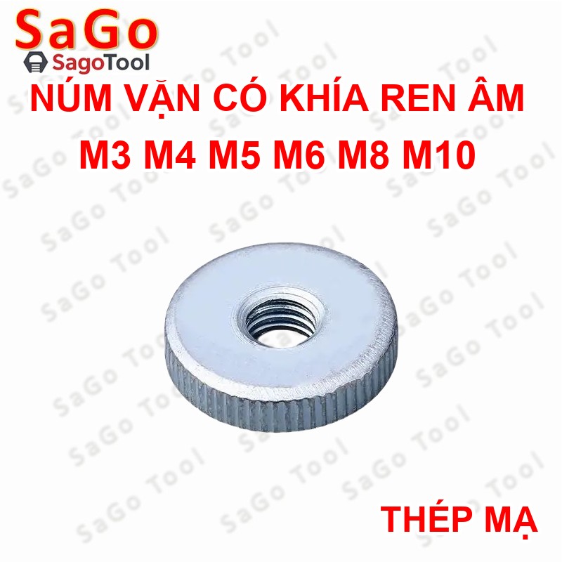 Núm vặn ren tròn bằng thép size M3 M4 M5 M6 M8 M10 - Ảnh 11