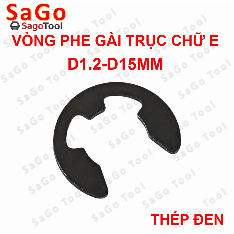 Phanh trục chữ e thép, phe gài trục chữ e size D1.5-D15 (10-40 cái) - Ảnh 3