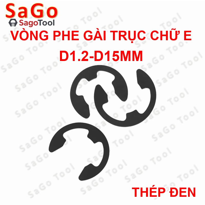 Phanh trục chữ e thép, phe gài trục chữ e size D1.5-D15 (10-40 cái) - Ảnh 5