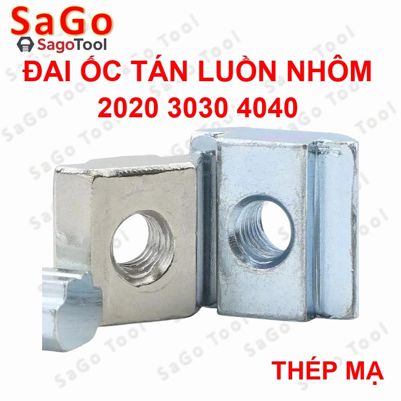Tán chữ T, Đai ốc luồn nhôm định hình 2020 3030 4040 ren M4 M5 M6 M8 (10con) - Ảnh 5