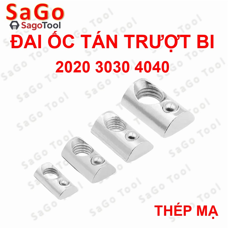Tán chữ T bi, con trượt bi cho nhôm định hình 2020 3030 4040 (5con) - Ảnh 5