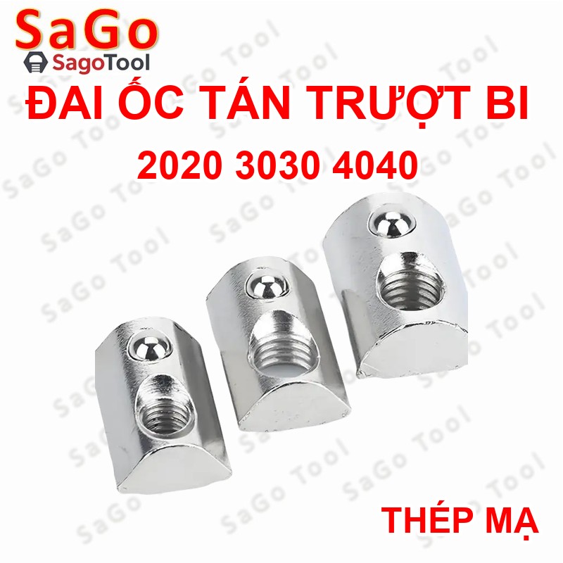Tán chữ T bi, con trượt bi cho nhôm định hình 2020 3030 4040 (5con) - Ảnh 4