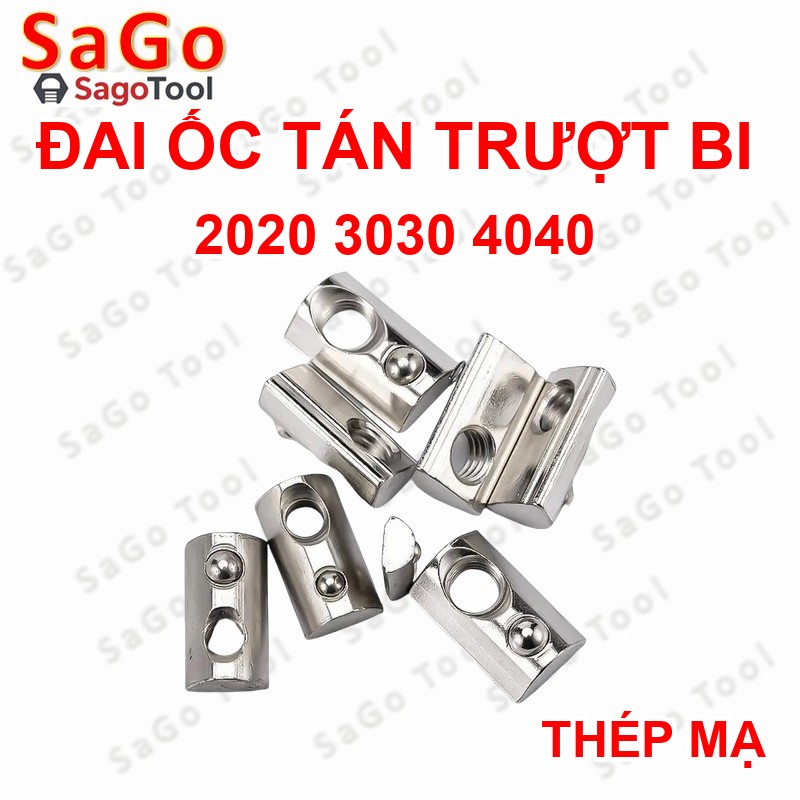 Tán chữ T bi, con trượt bi cho nhôm định hình 2020 3030 4040 (5con) - Ảnh 3