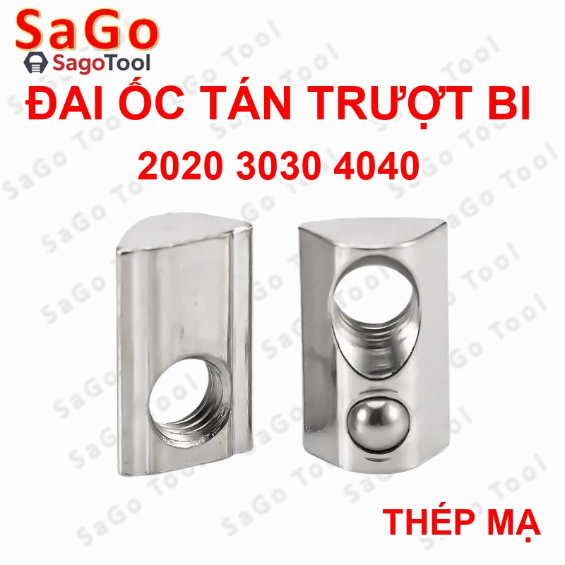 Tán chữ T bi, con trượt bi cho nhôm định hình 2020 3030 4040 (5con) - Ảnh 2