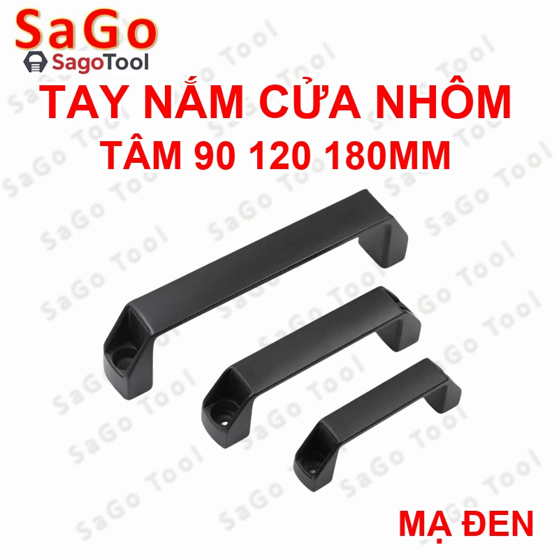 Tay nắm cửa bằng Nhôm mạ đen, tay cầm nhôm L90 L120 L180 - Ảnh 5