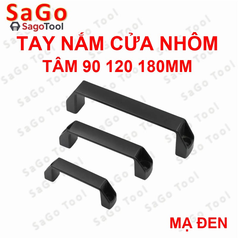 Tay nắm cửa bằng Nhôm mạ đen, tay cầm nhôm L90 L120 L180 - Ảnh 7