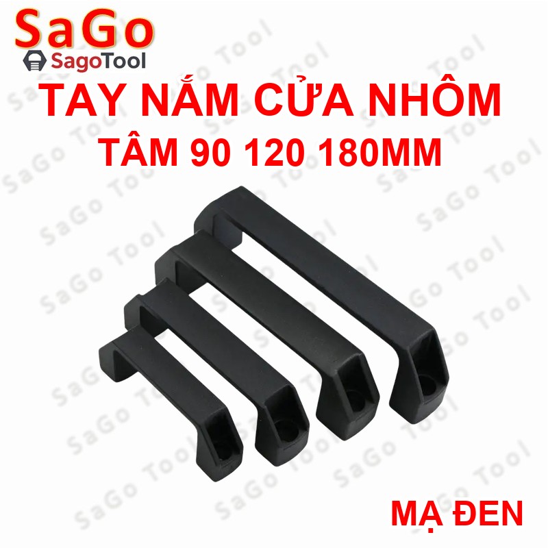 Tay nắm cửa bằng Nhôm mạ đen, tay cầm nhôm L90 L120 L180 - Ảnh 8