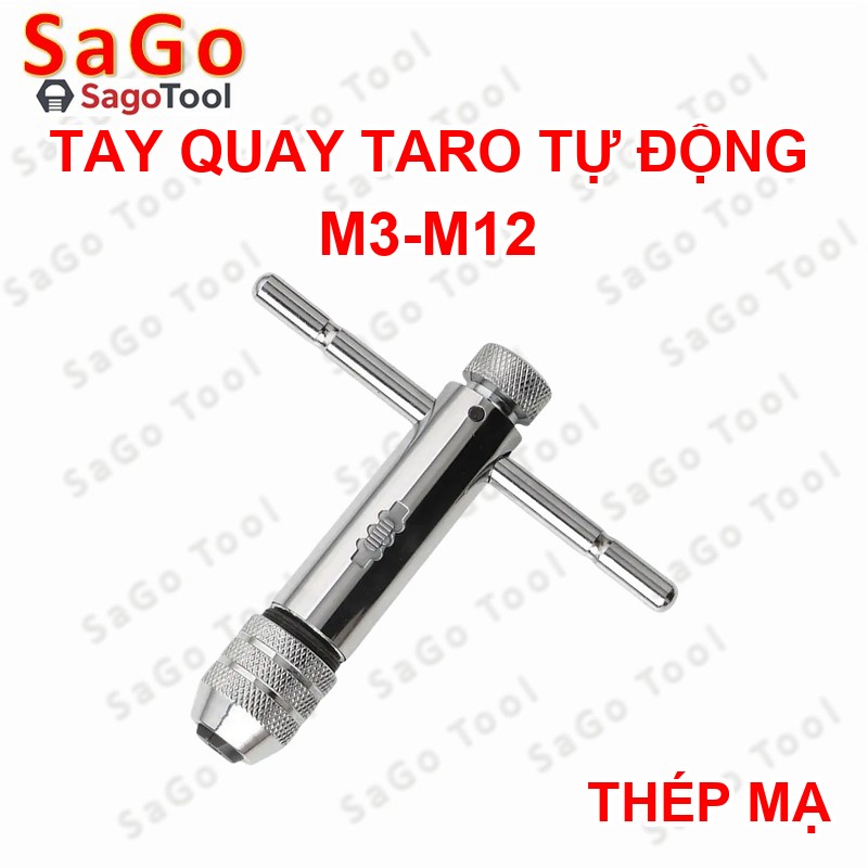 Tay quay taro tự động chữ T | Dụng cụ tạo ren trong M3–M12 | Đảo chiều linh hoạt - Ảnh 3