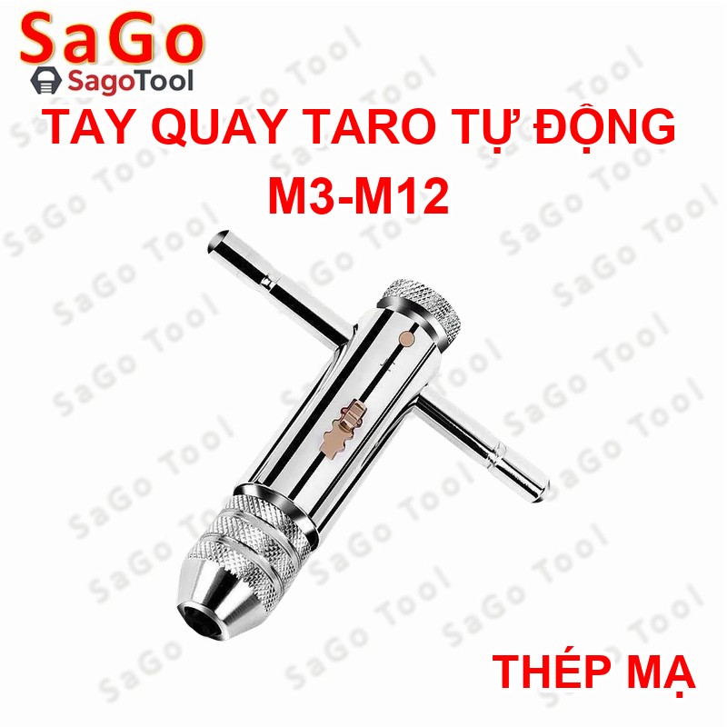 Tay quay taro tự động chữ T | Dụng cụ tạo ren trong M3–M12 | Đảo chiều linh hoạt - Ảnh 5