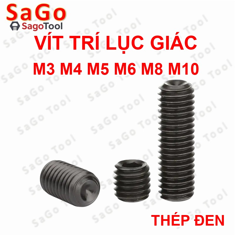 Vít trí lục giác chìm thép đen - Ốc cấy lục giác âm các loại 20 Con - Ảnh 2