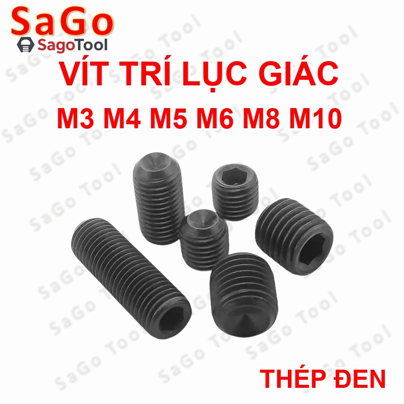 Vít trí lục giác chìm thép đen - Ốc cấy lục giác âm các loại 20 Con - Ảnh 4