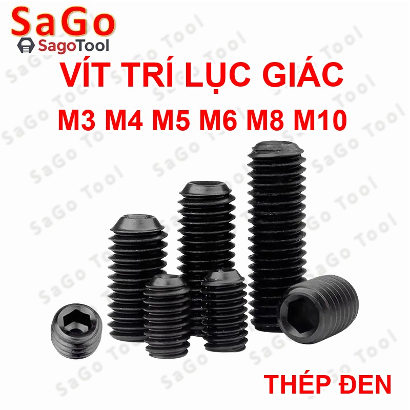 Vít trí lục giác chìm thép đen - Ốc cấy lục giác âm các loại 20 Con - Ảnh 5