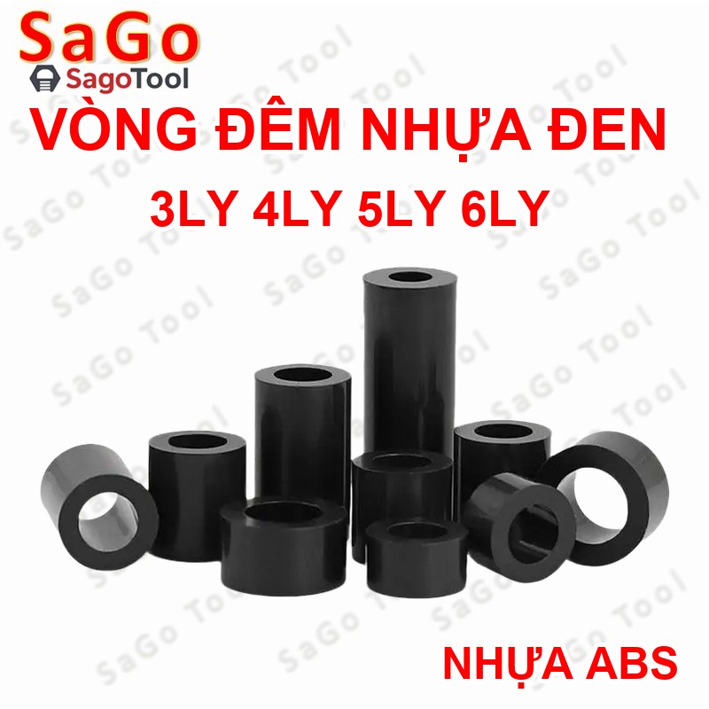 Vòng Đệm Nhựa ABS Nylon màu đen lỗ 3ly 4ly 5ly 6ly (10-20 cái) - Ảnh 13