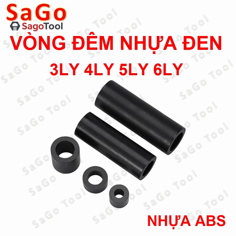 Vòng Đệm Nhựa ABS Nylon màu đen lỗ 3ly 4ly 5ly 6ly (10-20 cái) - Ảnh 15