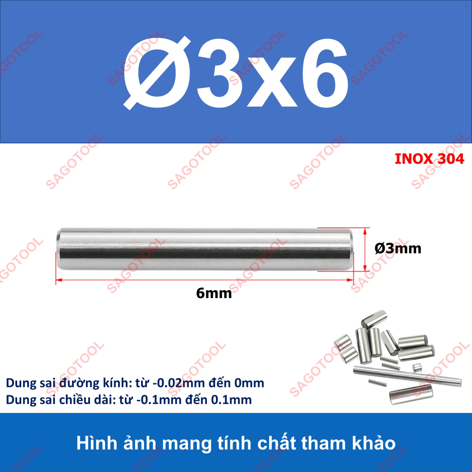 Chốt định vị Inox 304 size 3mm đủ chiều dài - Ảnh 6