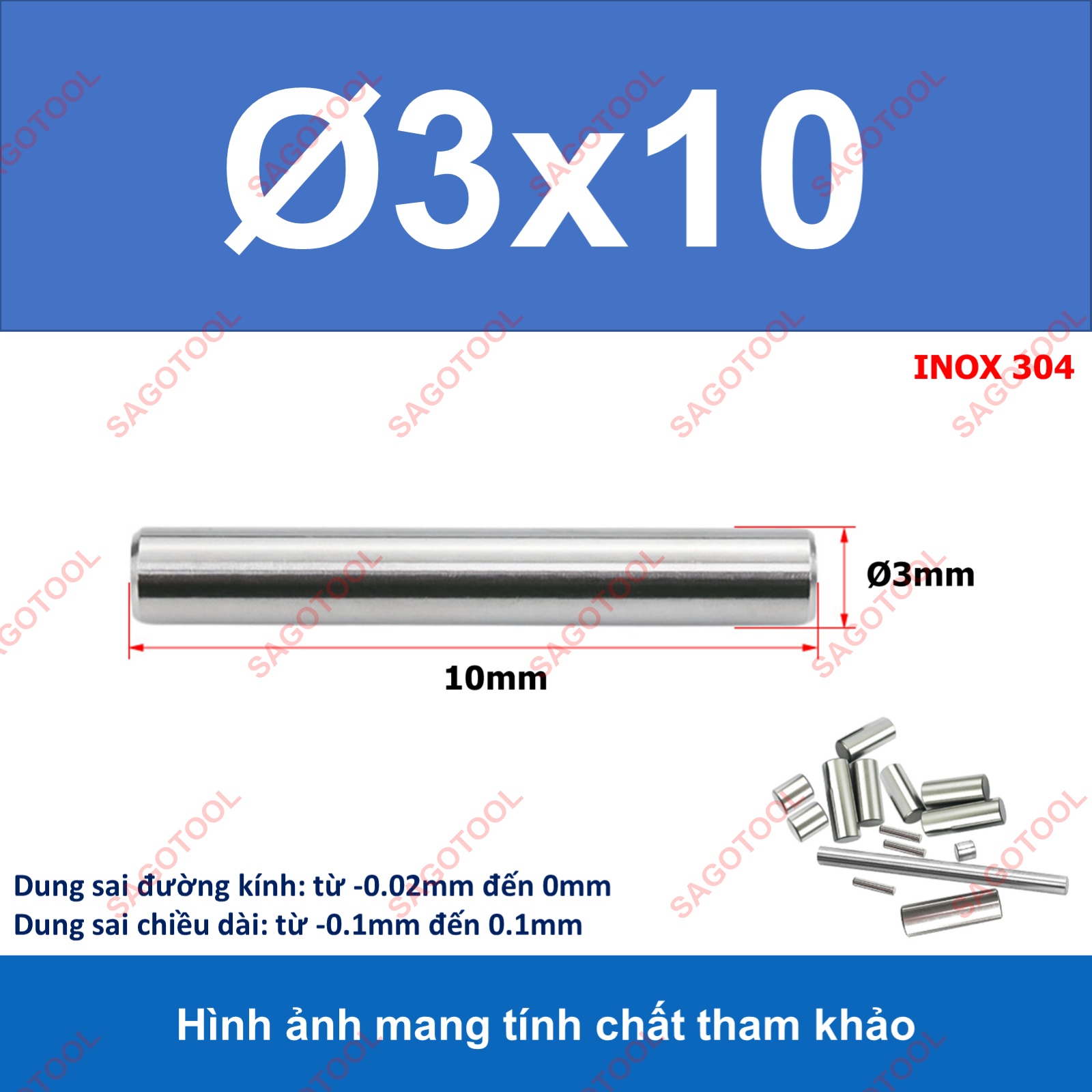 Chốt định vị Inox 304 size 3mm đủ chiều dài - Ảnh 8