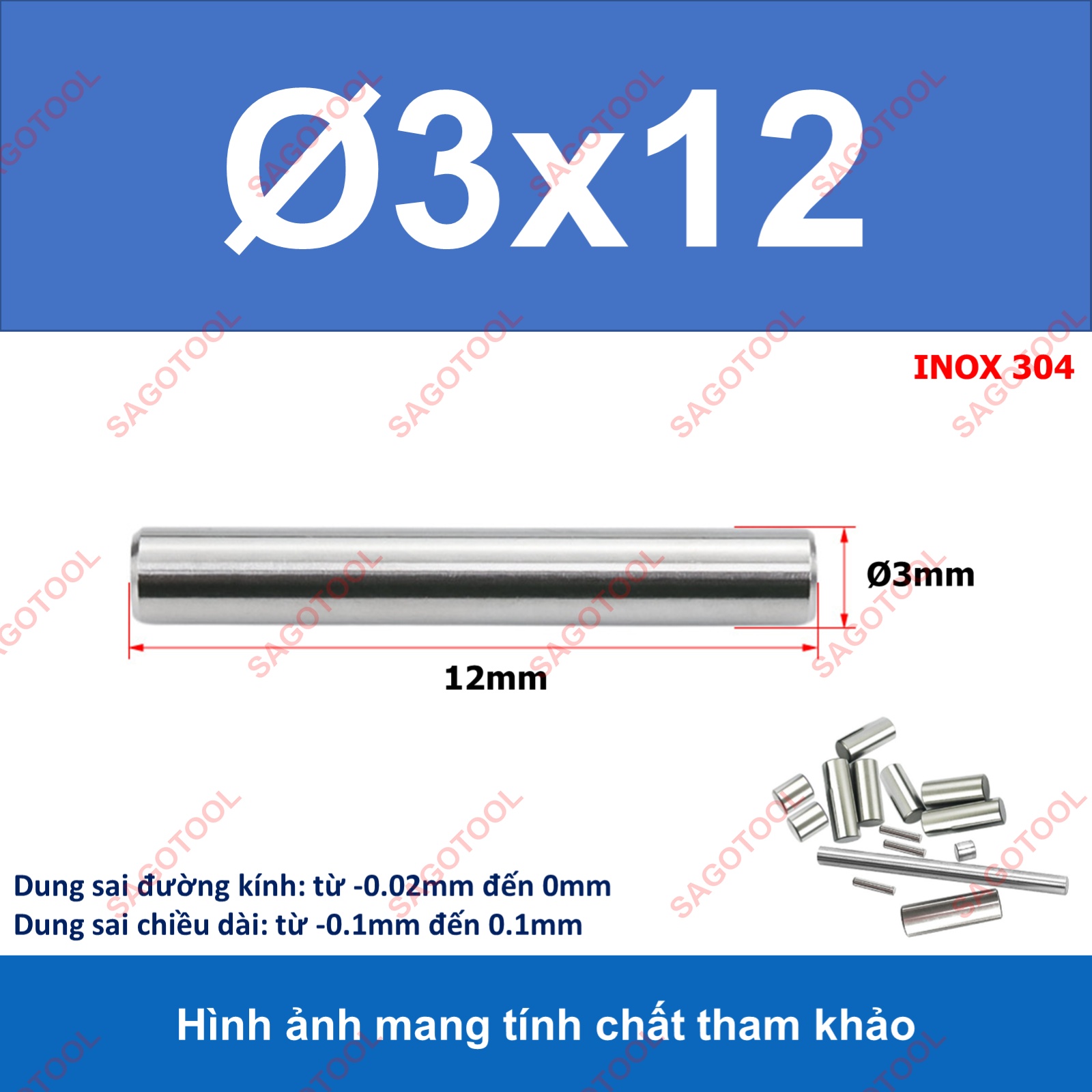 Chốt định vị Inox 304 size 3mm đủ chiều dài - Ảnh 9