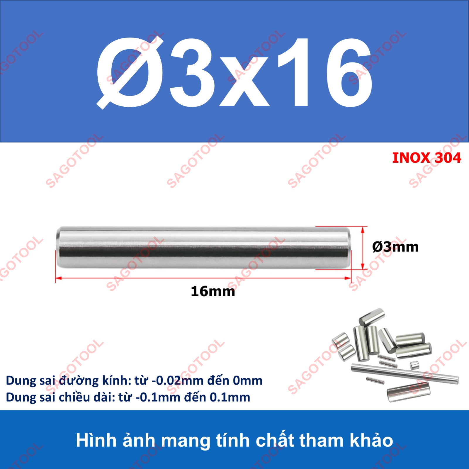 Chốt định vị Inox 304 size 3mm đủ chiều dài - Ảnh 11
