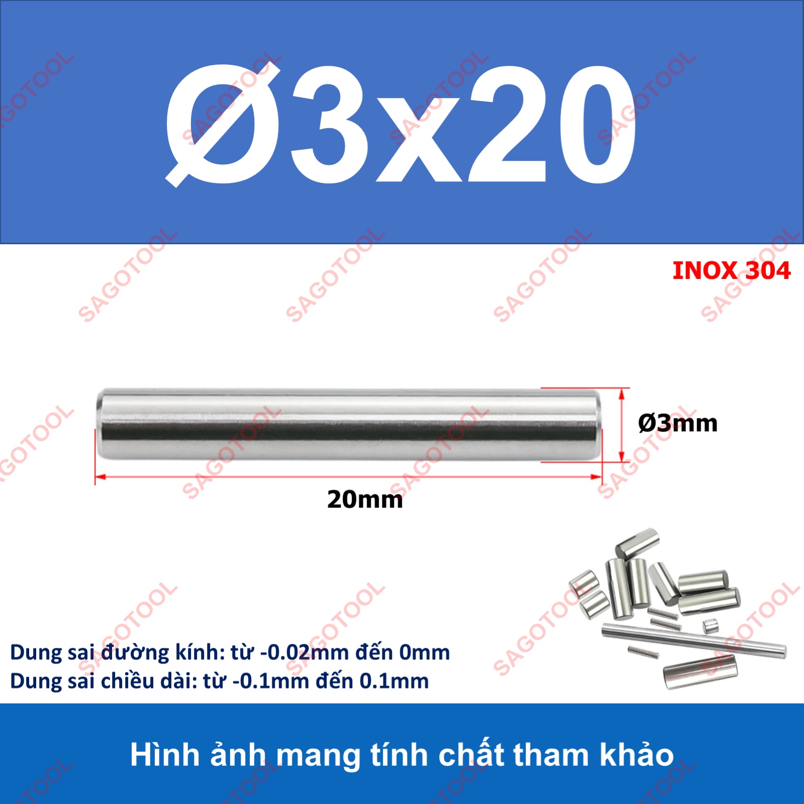 Chốt định vị Inox 304 size 3mm đủ chiều dài - Ảnh 13