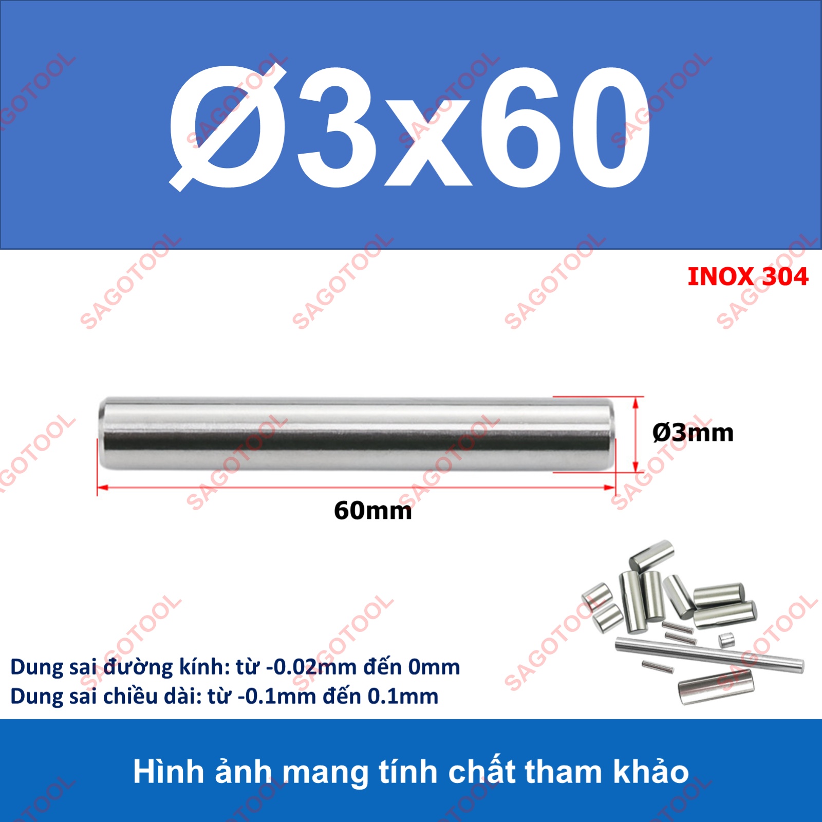 Chốt định vị Inox 304 size 3mm đủ chiều dài - Ảnh 21