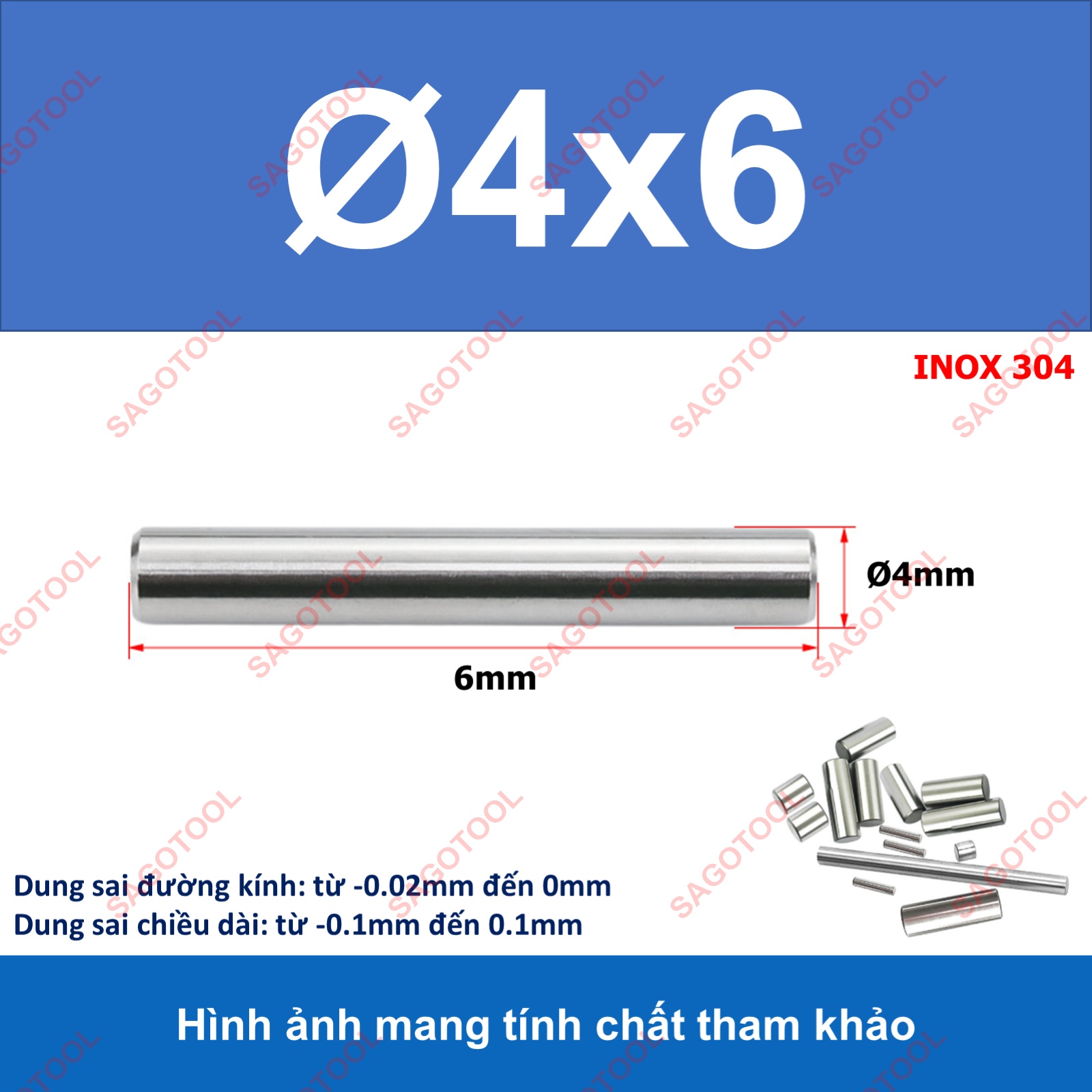 Chốt định vị Inox 304 size 4mm đủ chiều dài - Ảnh 6