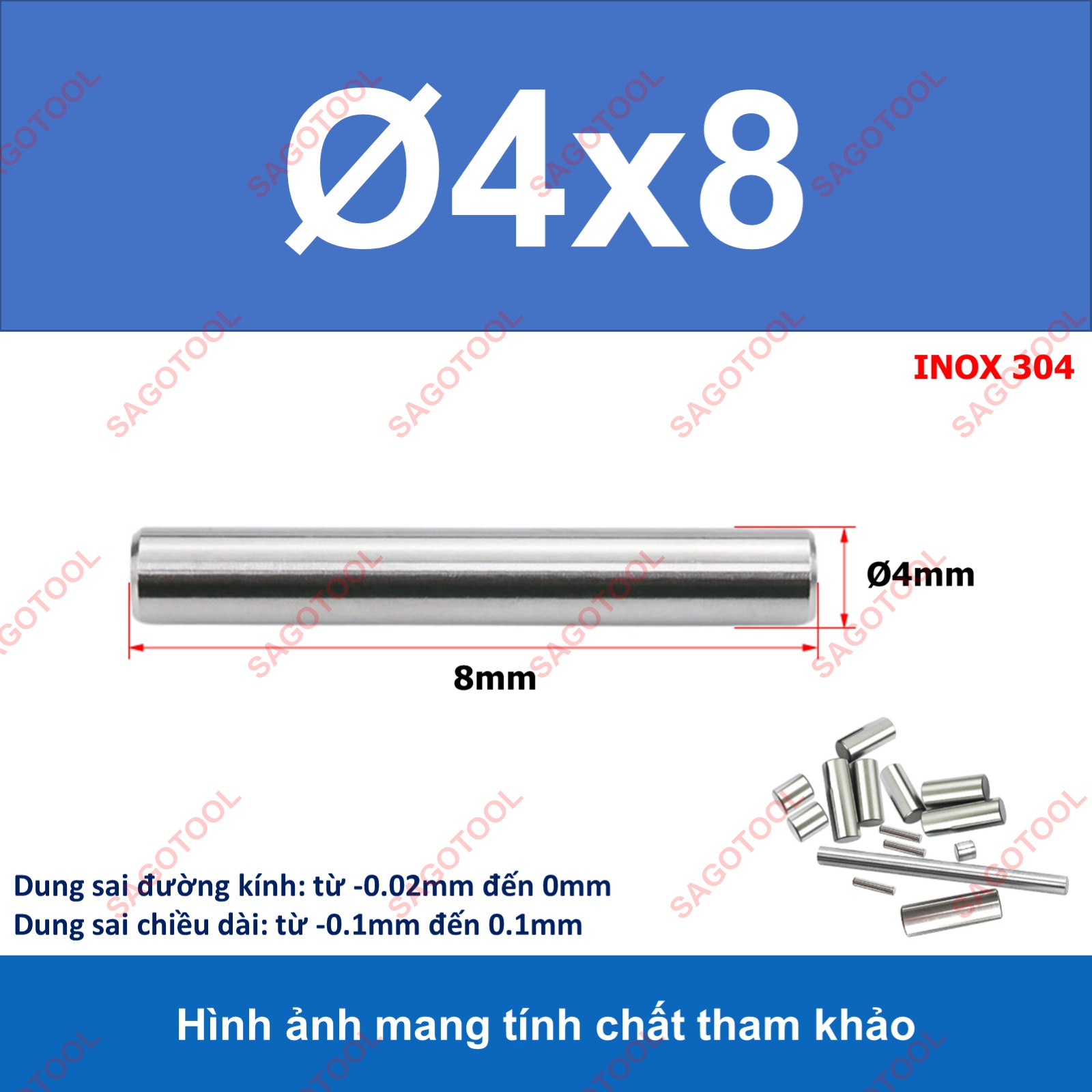 Chốt định vị Inox 304 size 4mm đủ chiều dài - Ảnh 7