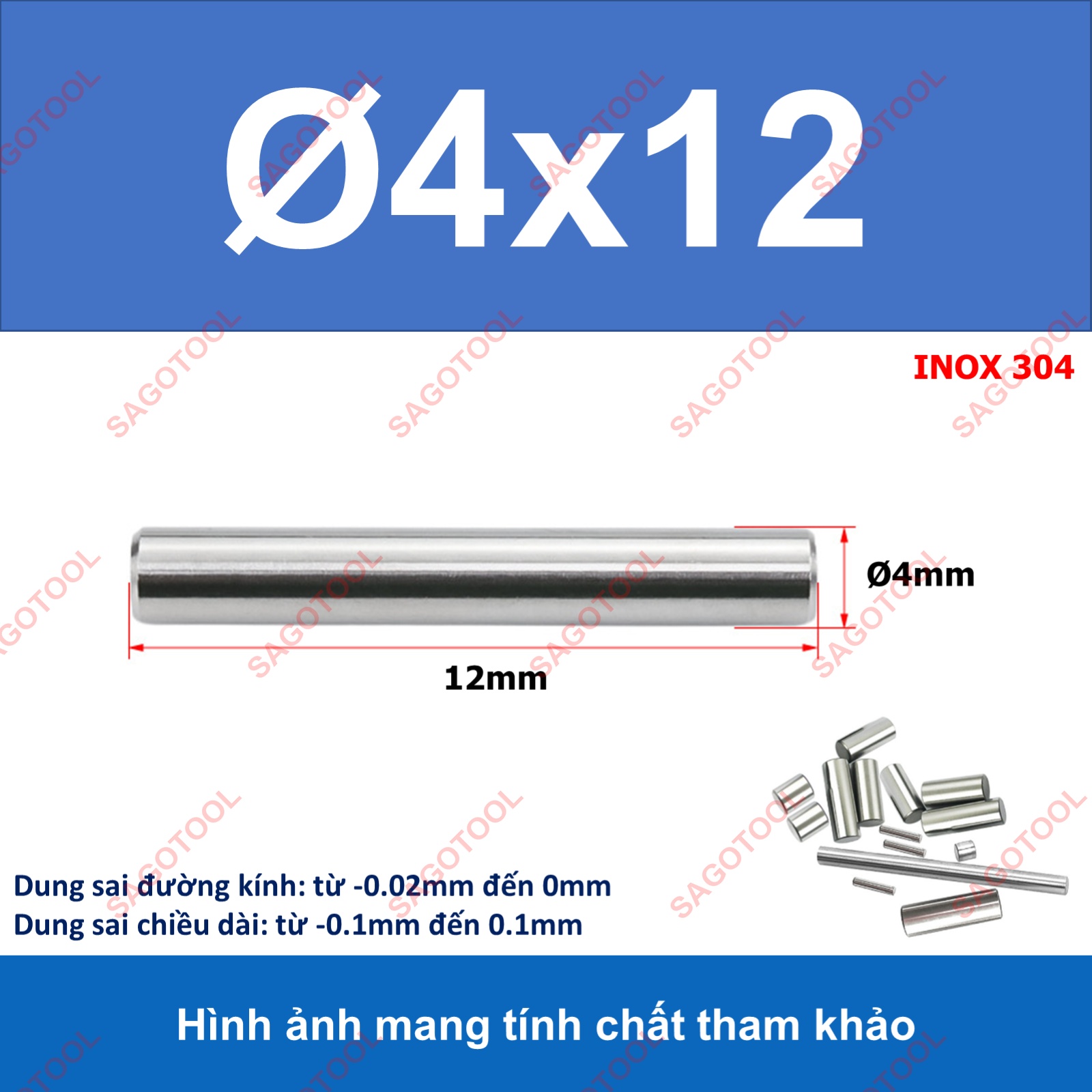 Chốt định vị Inox 304 size 4mm đủ chiều dài - Ảnh 9