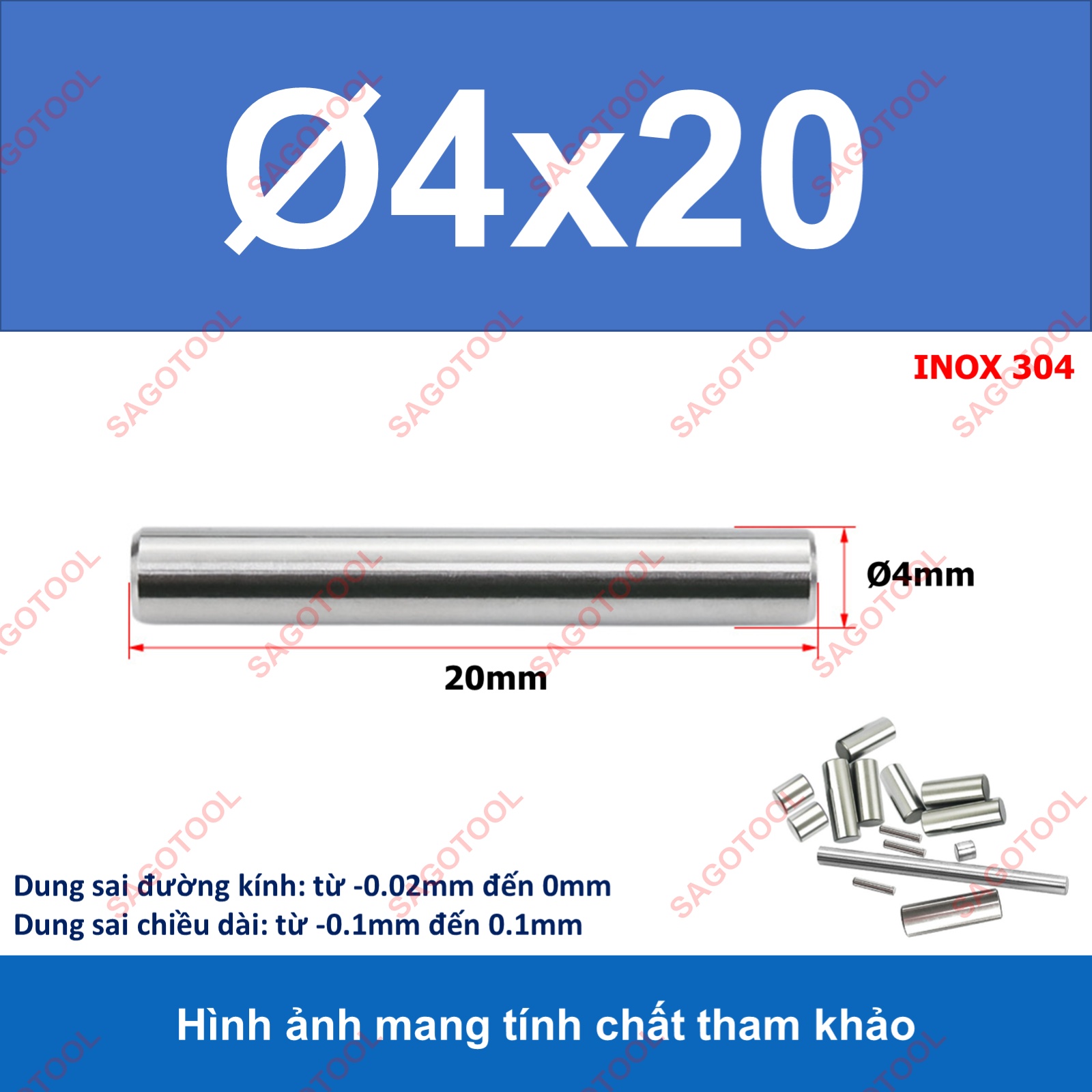 Chốt định vị Inox 304 size 4mm đủ chiều dài - Ảnh 13