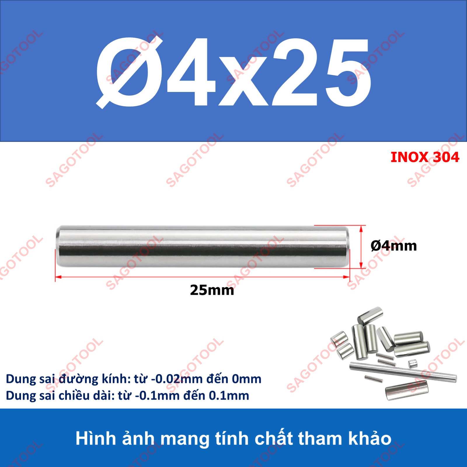 Chốt định vị Inox 304 size 4mm đủ chiều dài - Ảnh 15
