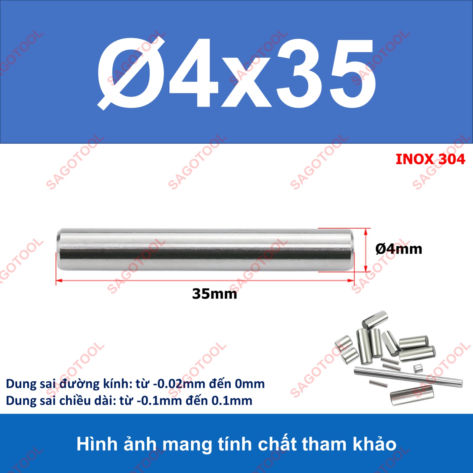 Chốt định vị Inox 304 size 4mm đủ chiều dài - Ảnh 17