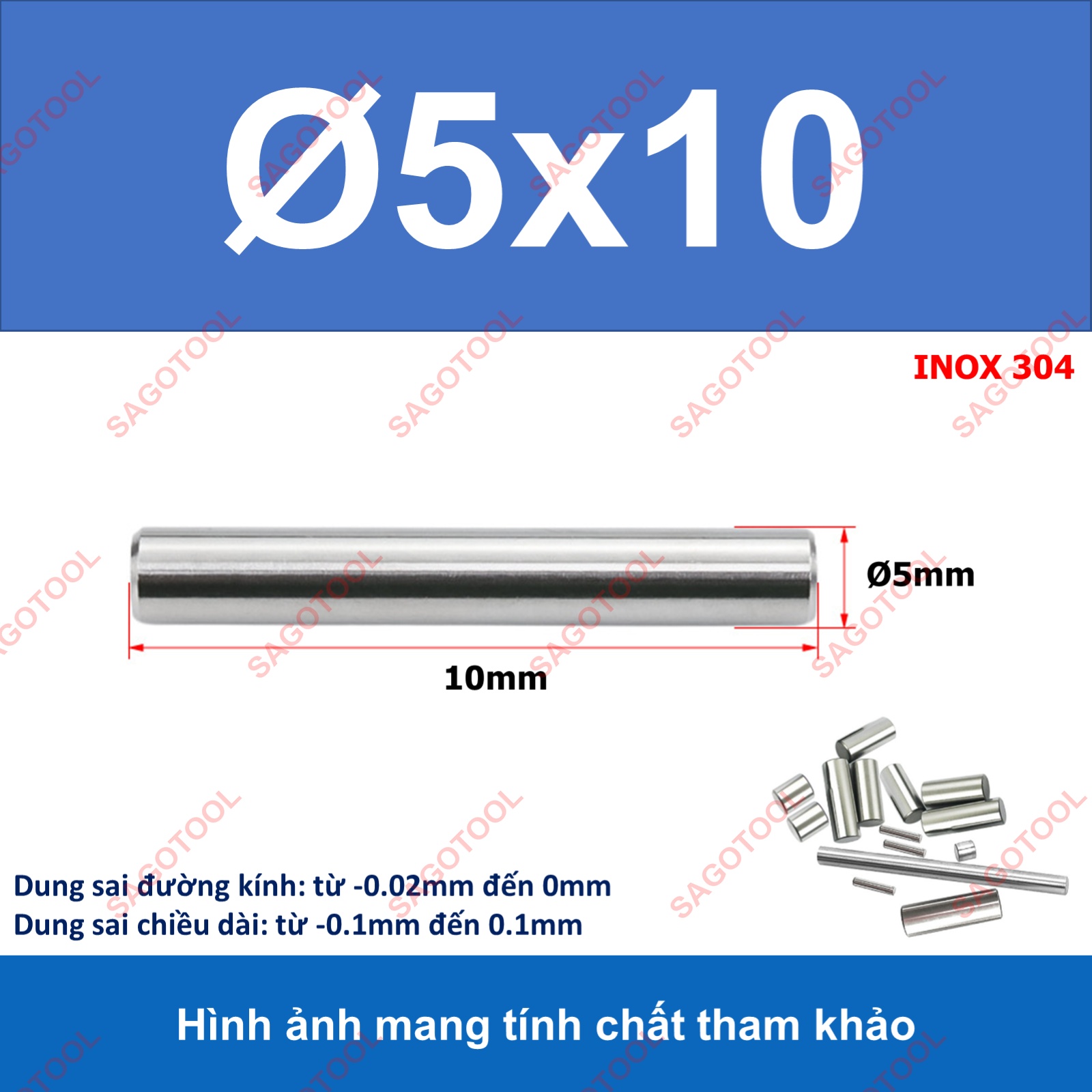 Chốt định vị Inox 304 size 5mm đủ chiều dài - Ảnh 8