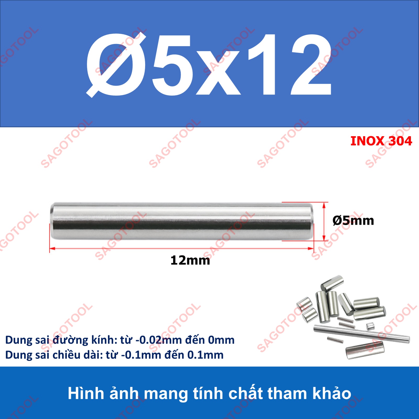 Chốt định vị Inox 304 size 5mm đủ chiều dài - Ảnh 9